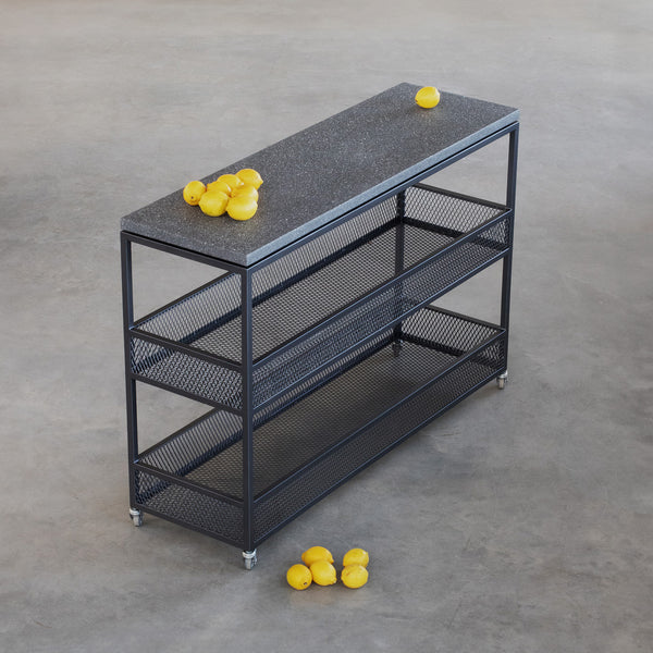 Carrinho Hertz | Tampo Concreto e Granilite