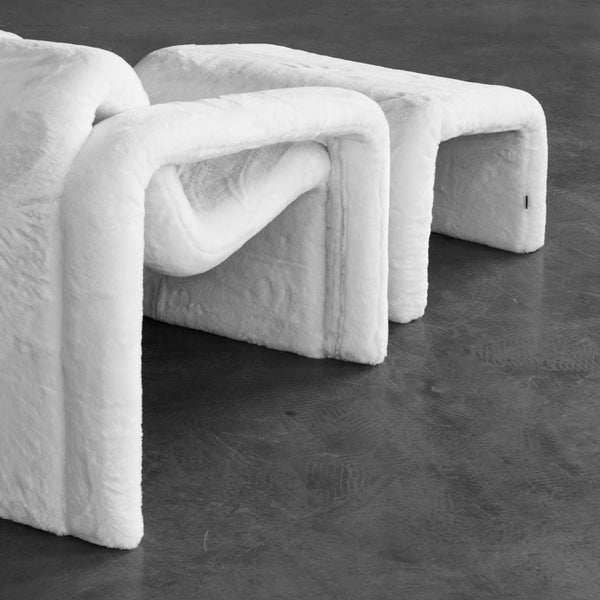 Poltrona Warp Drive e Ottoman Polar Bear | Pronta entrega