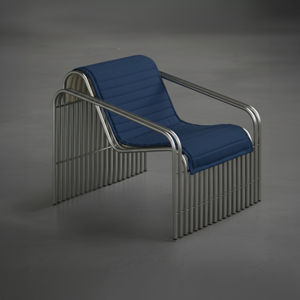 Poltrona Cosseno INOX com Capa estofada