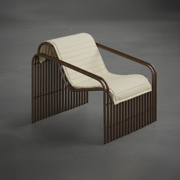 Poltrona Cosseno INOX com Capa estofada