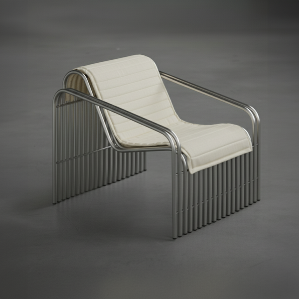 Poltrona Cosseno INOX com Capa estofada