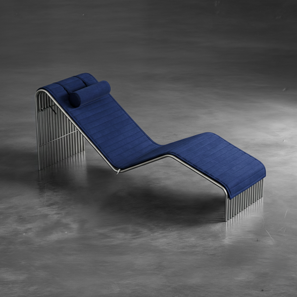 Espreguiçadeira Zeta INOX com Capa estofada